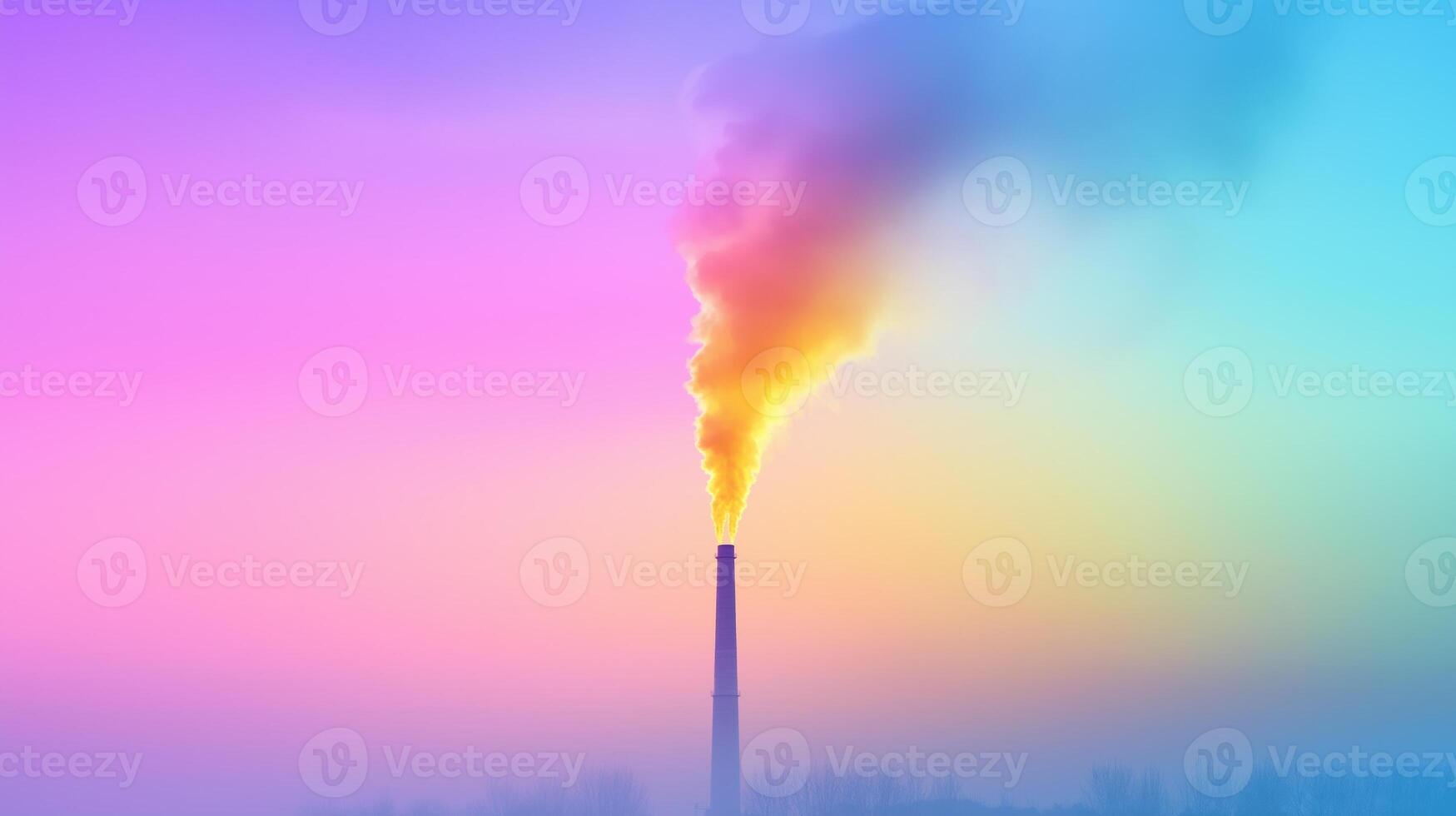 Vibrant Neon Abstract of Colorful Toxic Fumes Swirling in a Dreamlike Atmospheric Scene photo