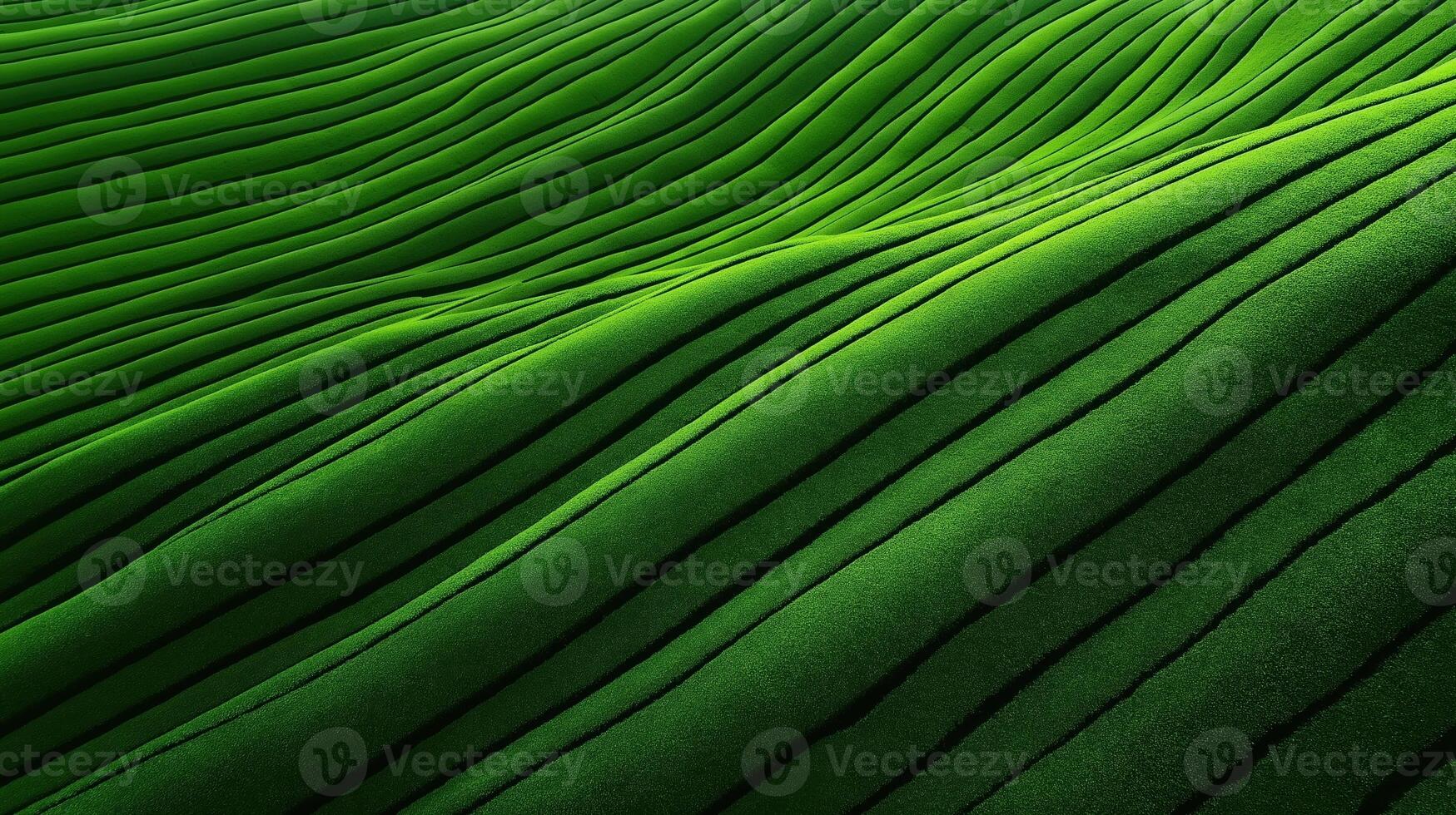 Aerial View of Lush Green Terraced Tea Fields with Abstract Patterns of Nature's Beauty and Texture photo