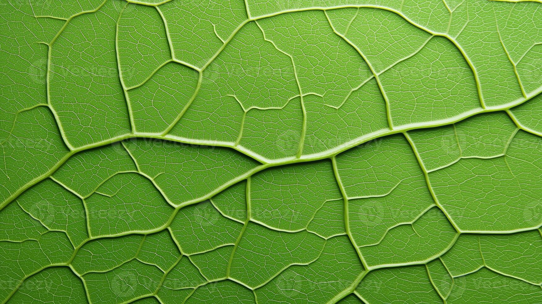 Detailed Macro Image of Leaf Veins on Abstract Green Background for Nature and Botanical Themes photo