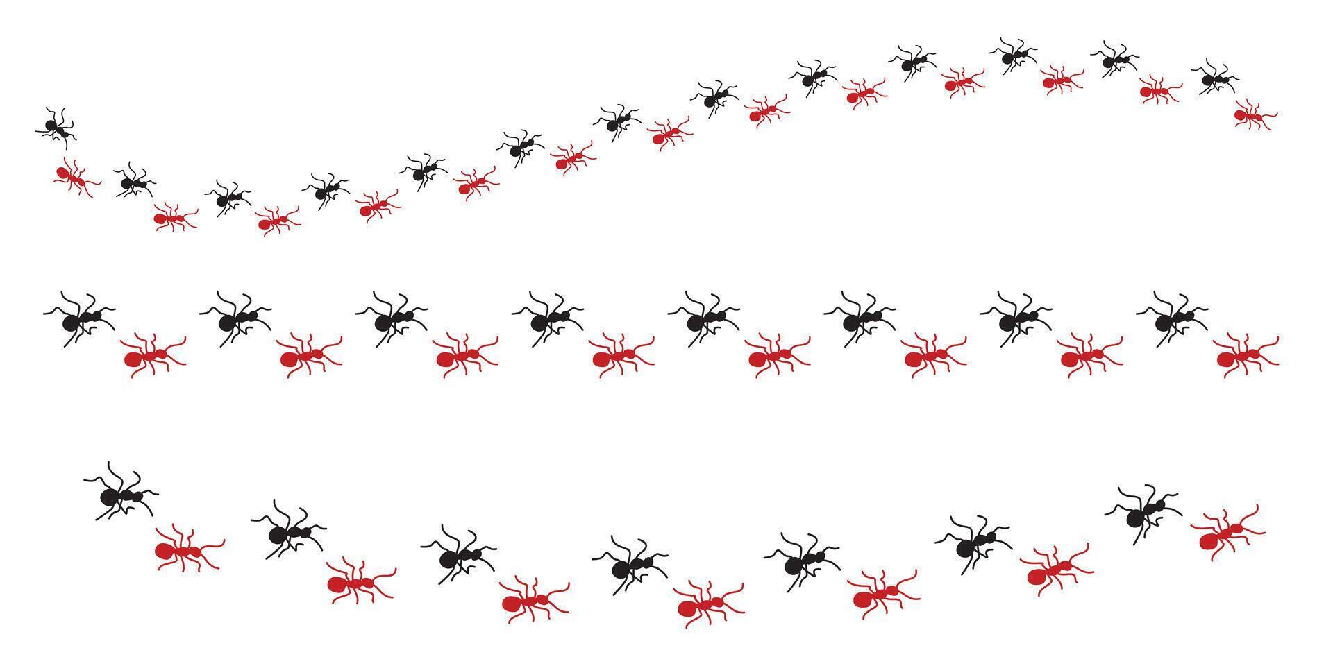 Ants marching in a row vector