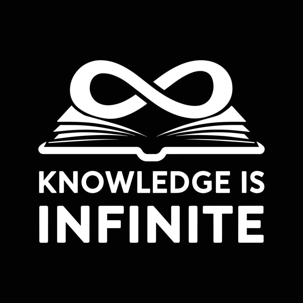 Knowledge Is Infinite T Shirt Design vector