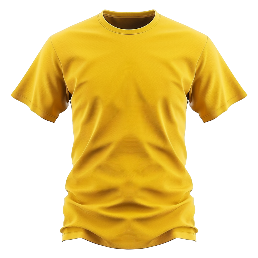 HighQuality Mustard Yellow ShortSleeve TShirt Mockup for Apparel Design png