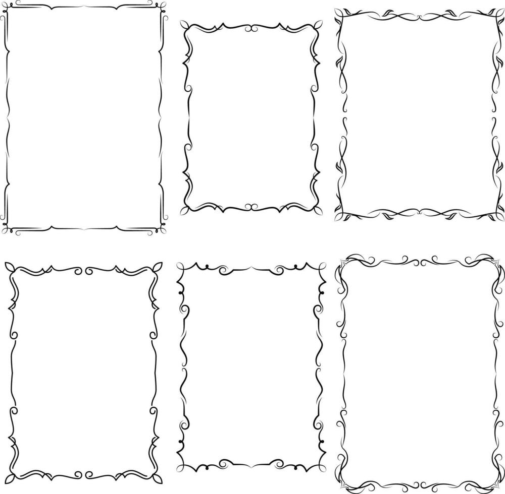 frames black on a white background2 vector