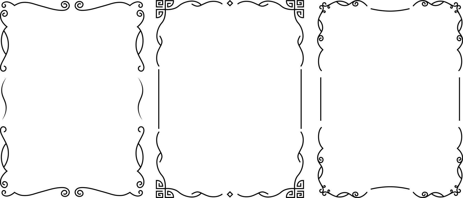frames black on a white background vector