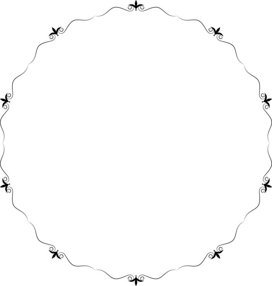 round frames black on a white background vector