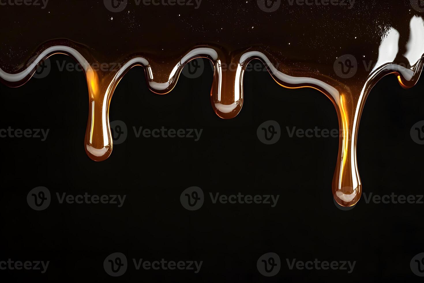 Golden Honey Dripping Sweet Viscous Liquid Flowing Texture Background Image photo