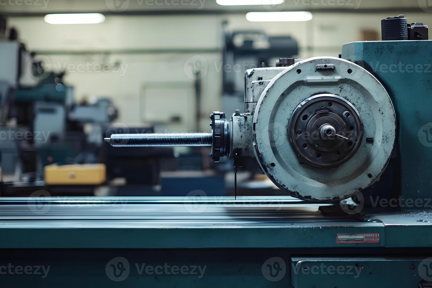 Industrial Machine Close up Precision Engineering in a Factory Setting photo