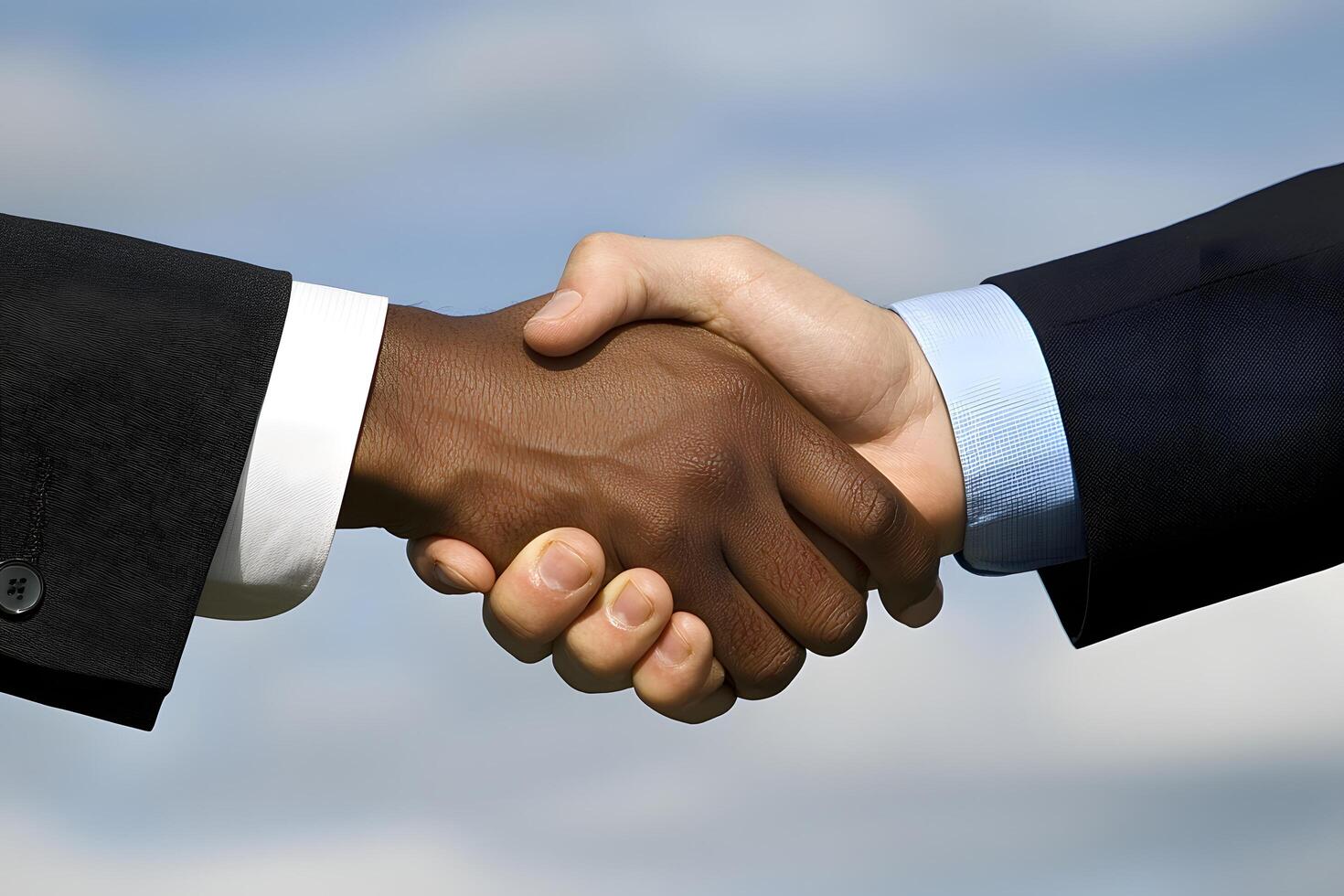Diverse Businesspeople Handshake Partnership Collaboration Agreement Success Deal Unity Teamwork photo