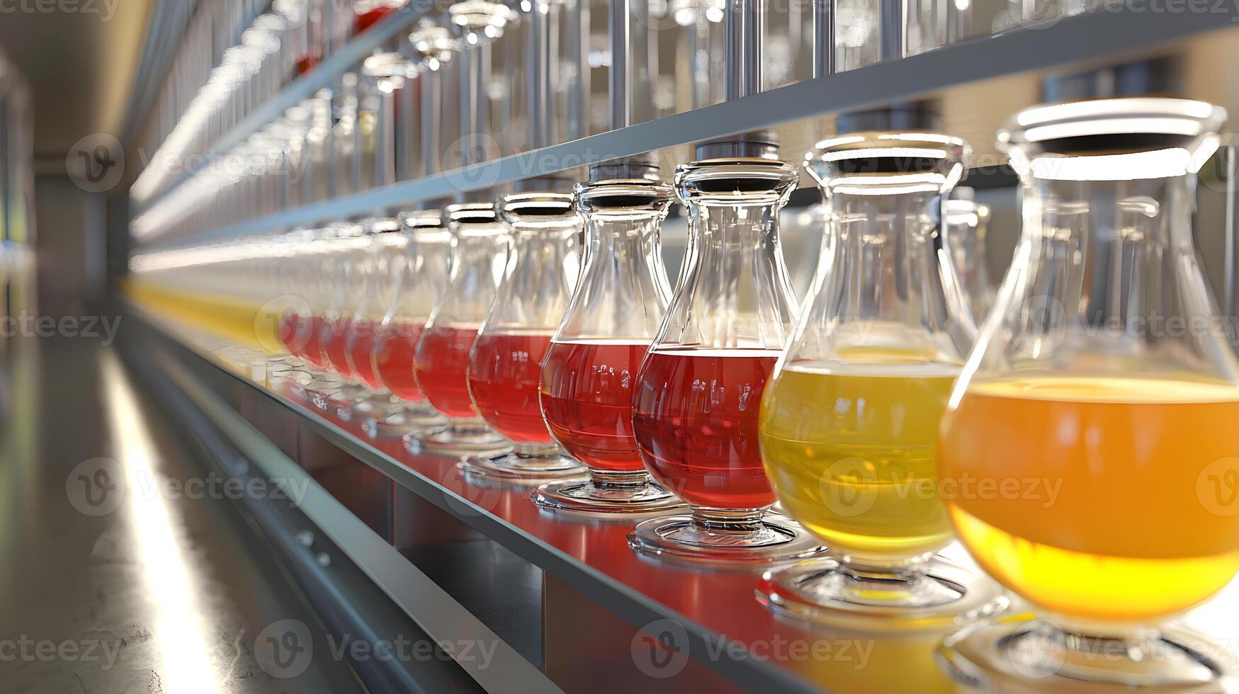 Colorful Liquids in Glass Flasks Chemical Research Science Lab Experiment Colorful Chemicals photo