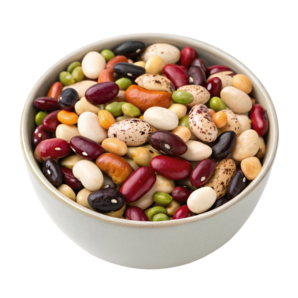 A Bowl of Colorful and Delicious Mixed Beans for a Healthy and Nutritious Meal png
