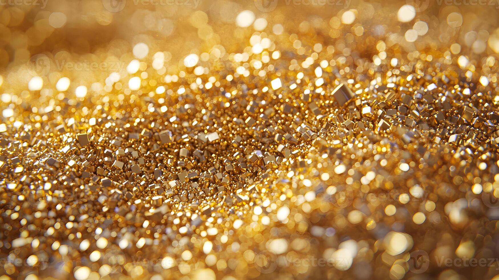 Sparkling Golden Crystals Luxury Texture Background Shiny Gold Glitter Precious Metal photo