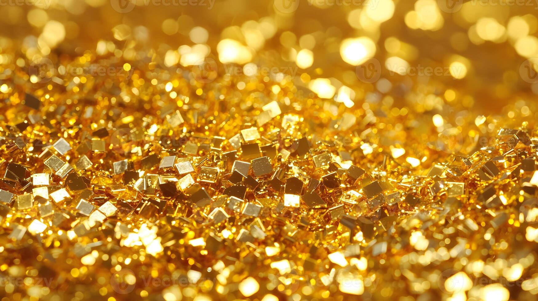 Sparkling Gold Glitter Texture Background Luxury Shimmering Cubic Design photo