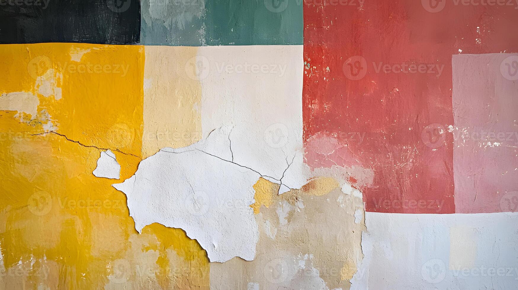 Abstract Colorful Wall Texture Grunge Peeling Paint Damaged Plaster Vintage Background photo