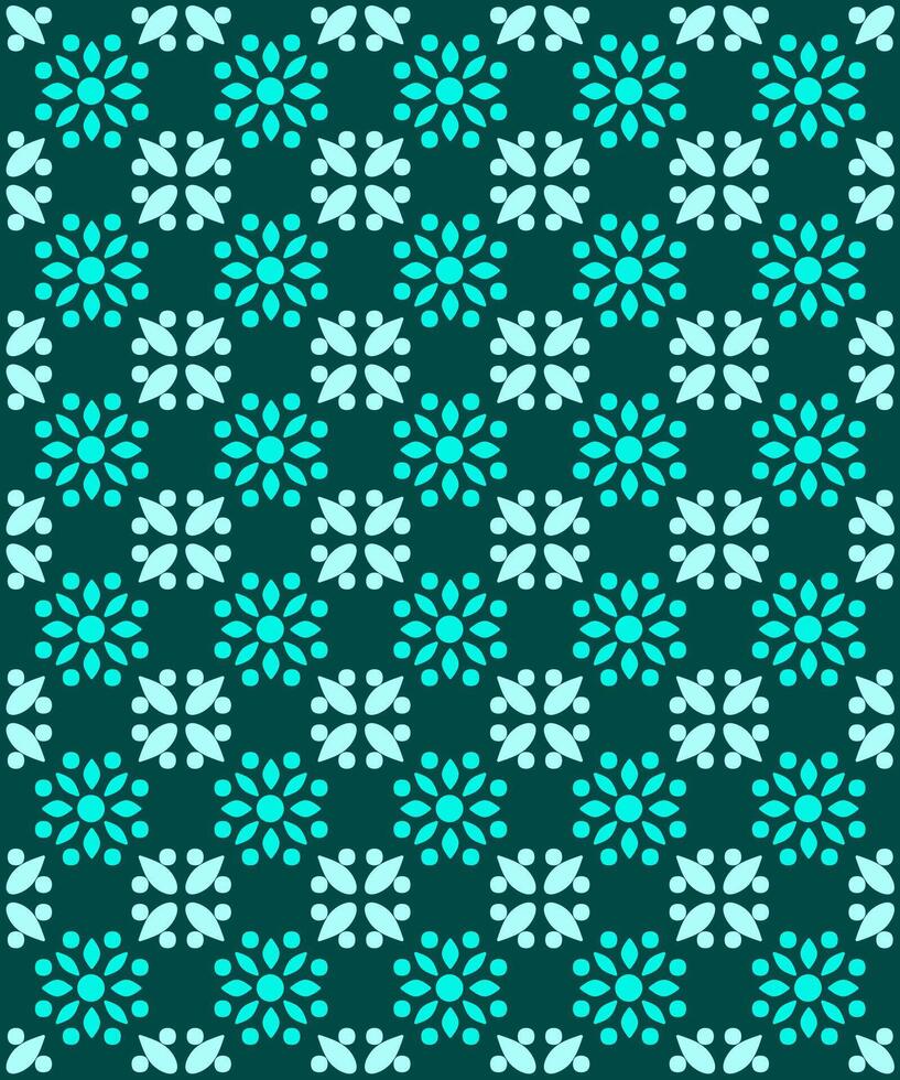 Stylish Floral Tile Motif for Decorative Use vector