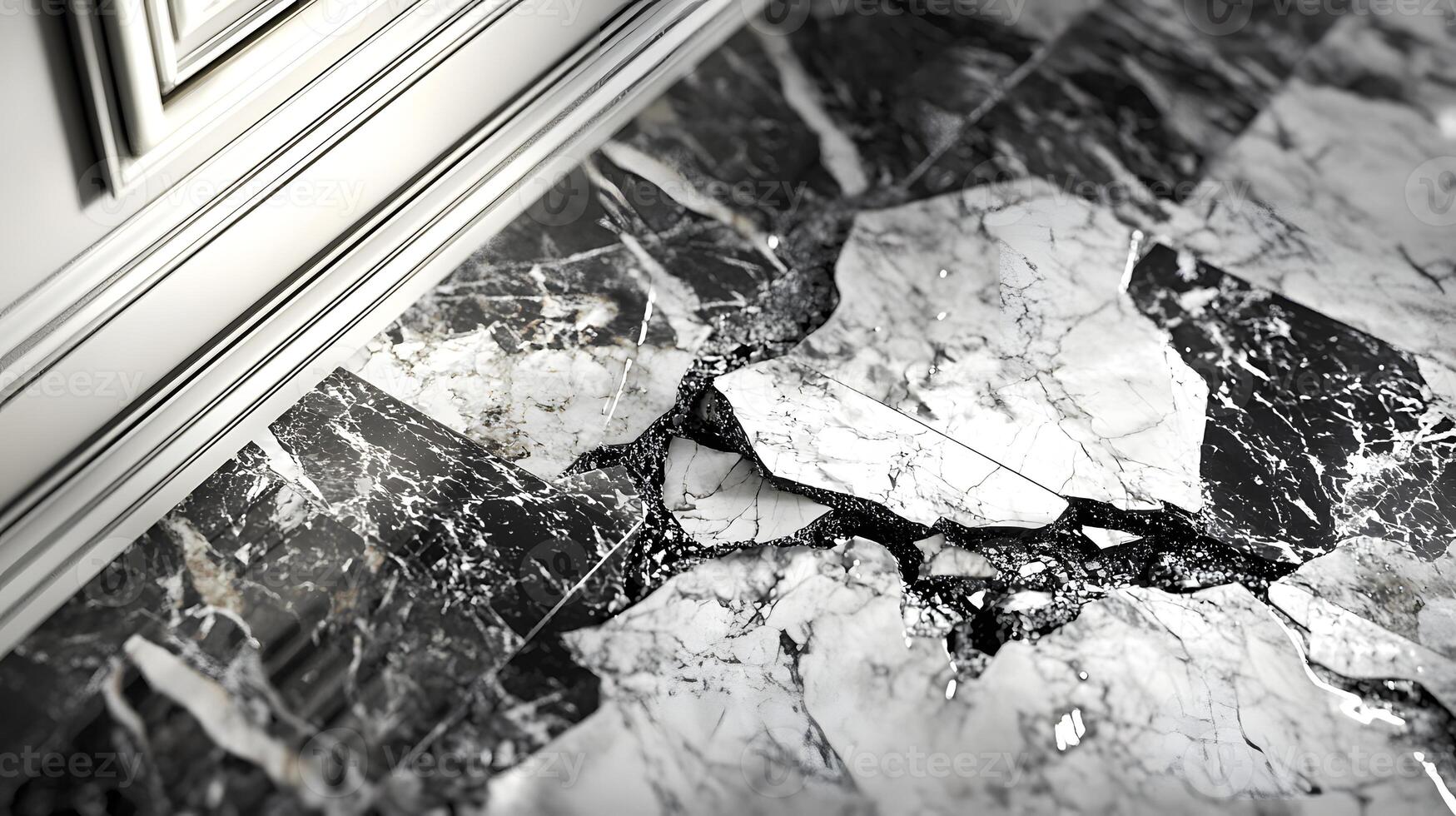 Elegant Black and White Marble Floor Texture Luxury Interior Design Home Decor photo
