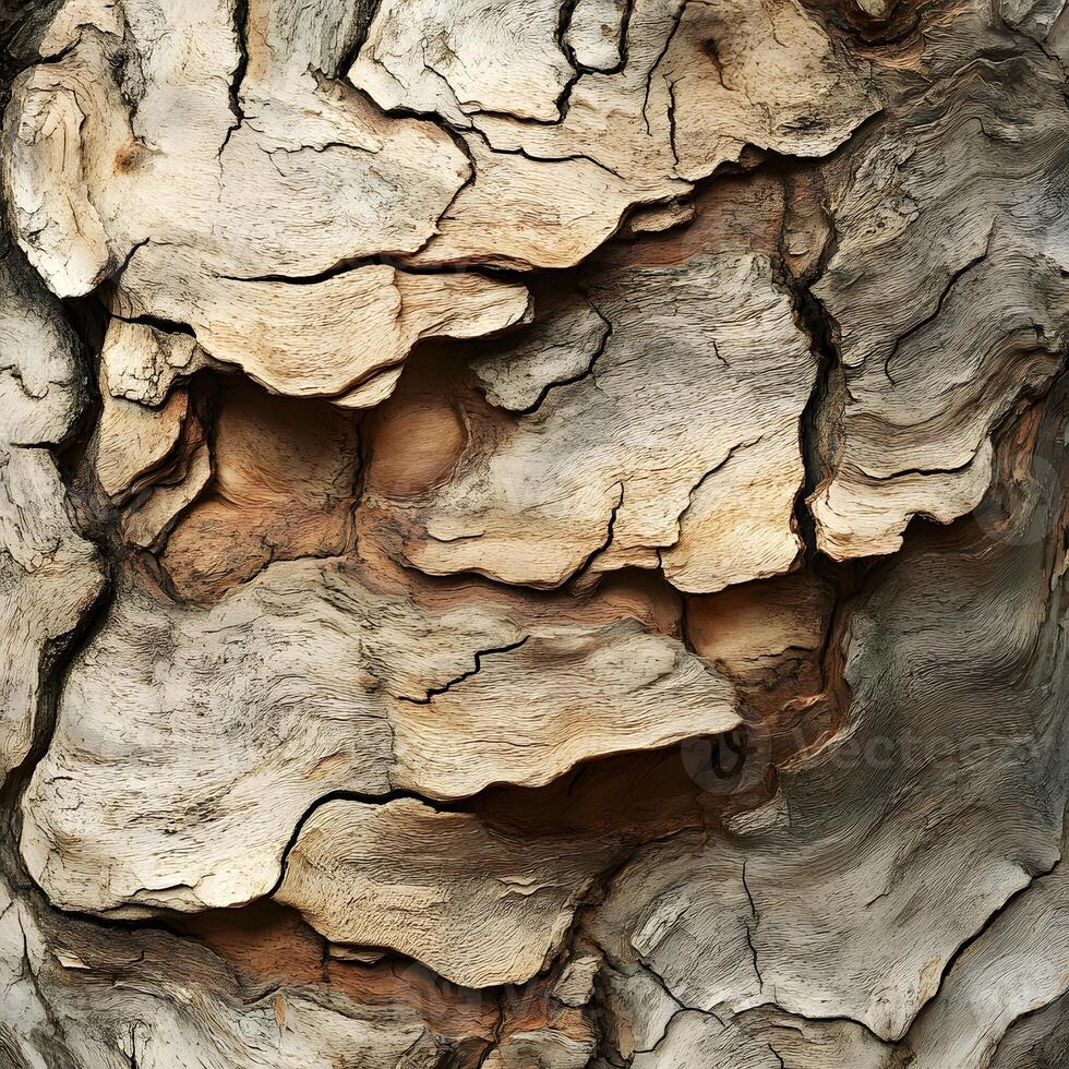 Abstract Texture of Weathered Tree Bark Rustic Brown and Gray Wood Surface photo