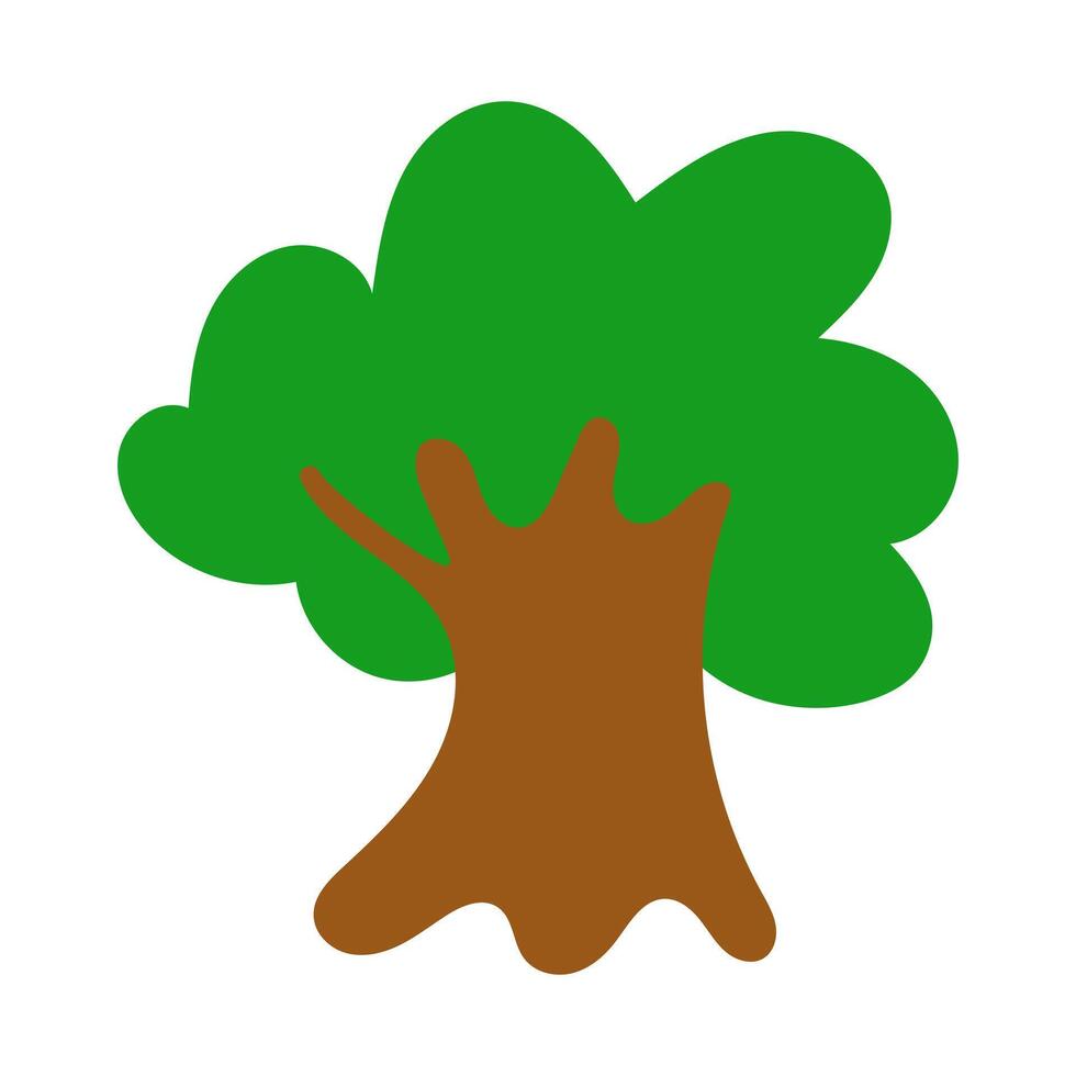 big tree simple shape, tree icon, graphic tree vector