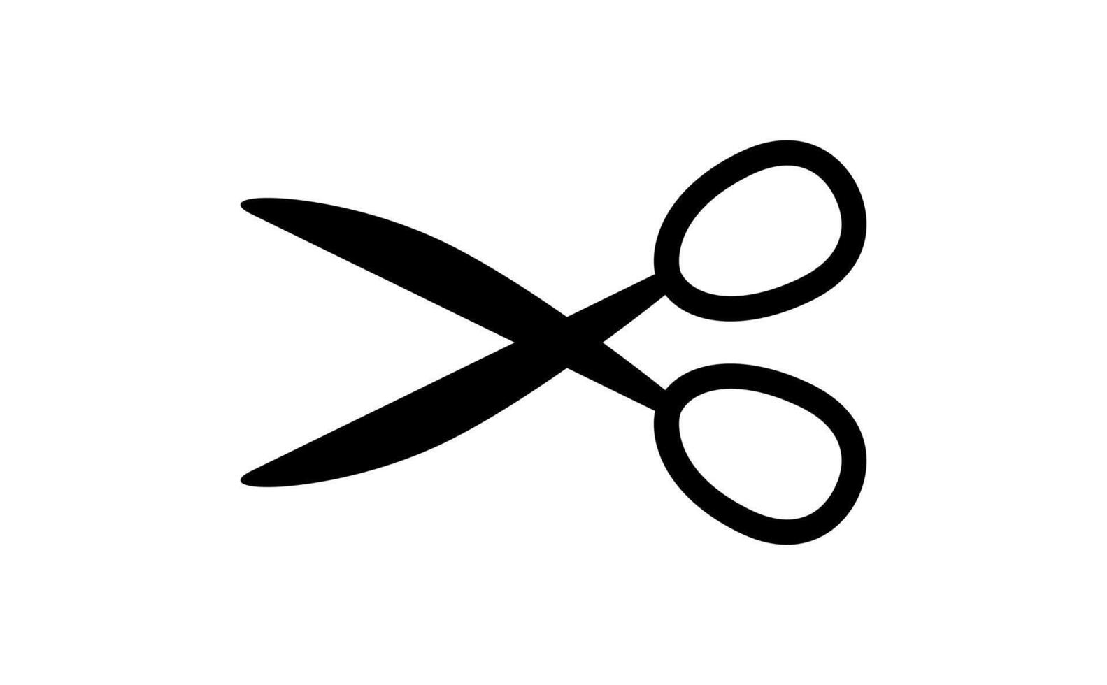 scissors icon, scissor silhouette symbol, scissors sticker logo simple vector