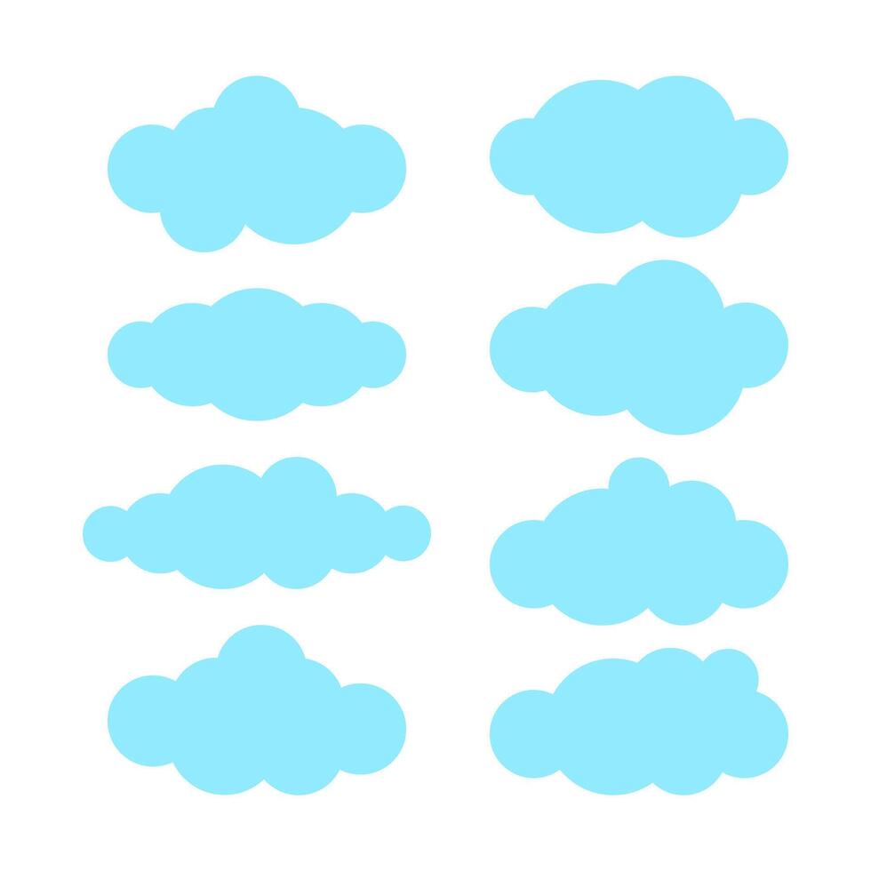 cloud, clouds shape, cloud icon, cartoon blue cloud illustration vector