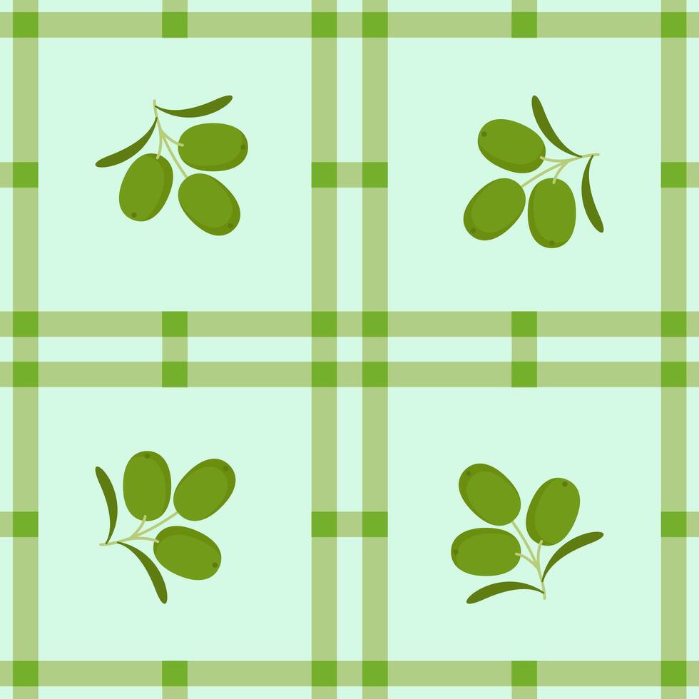 olive fruit seamless for pattern fabric, simple olive fruit cute repeat in square background, illustration fruit pattern wallpaper vector