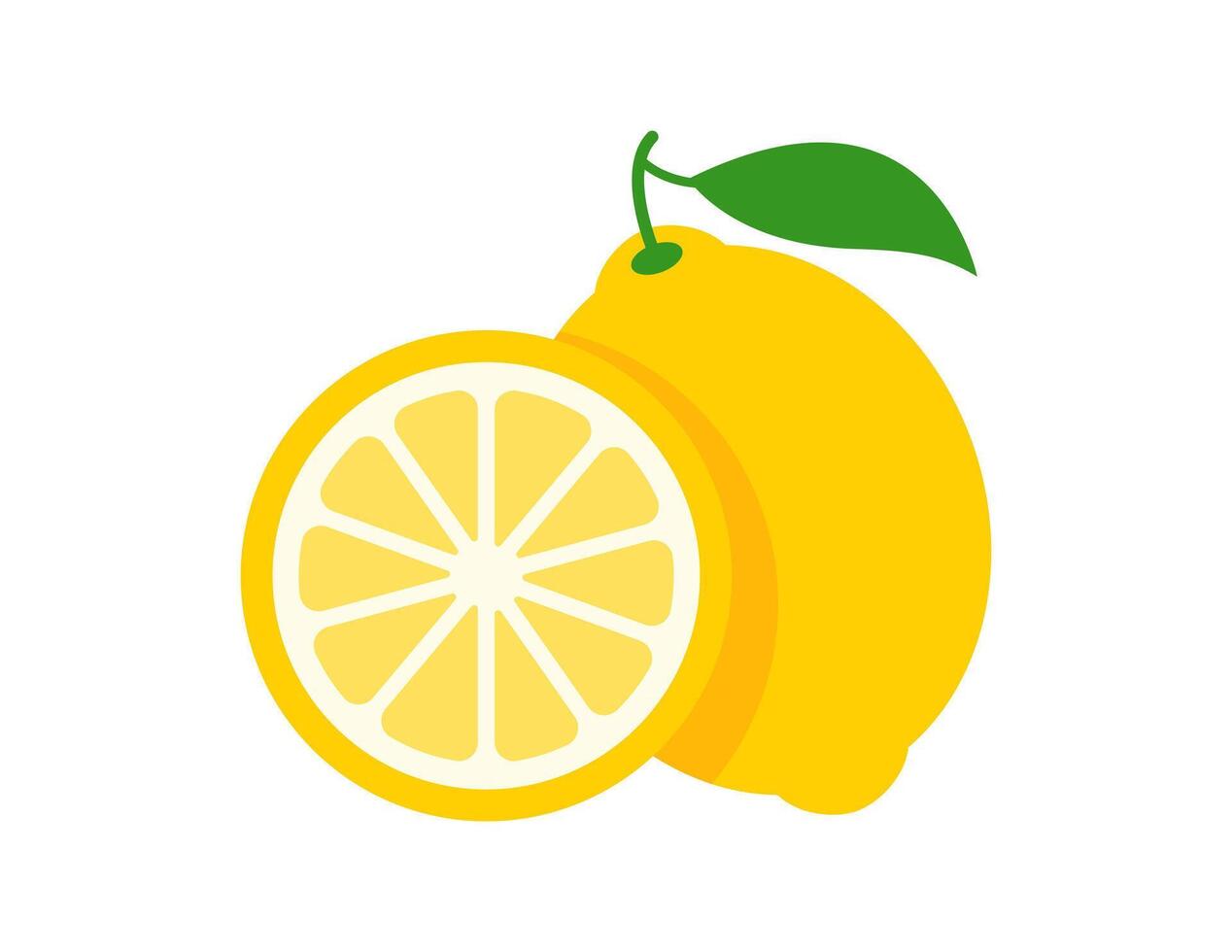 lemon illustration for coloring book template, lemon for kids worksheet printable vector