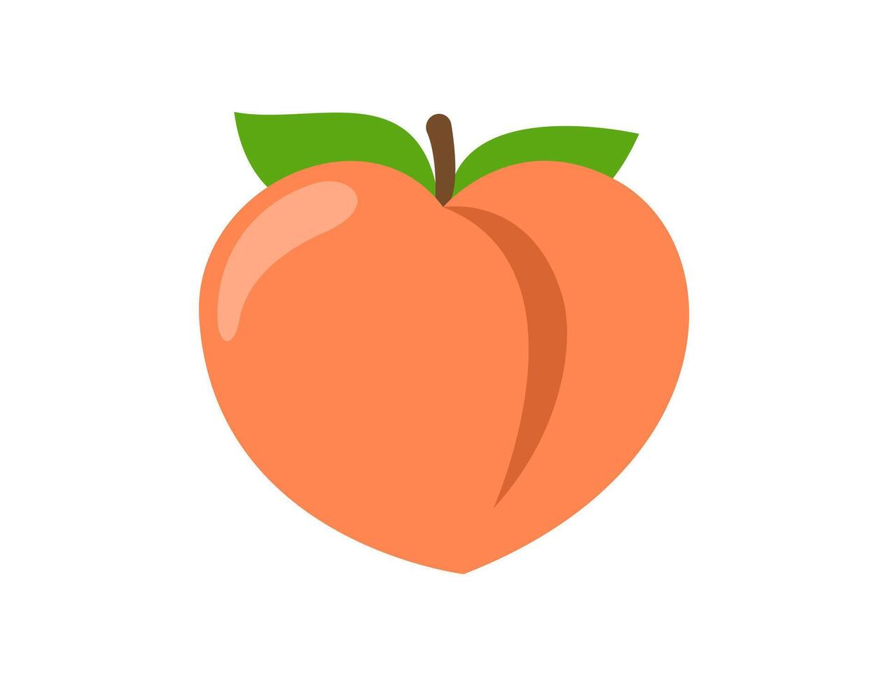 peach illustration for coloring book template, peach for kids worksheet printable vector