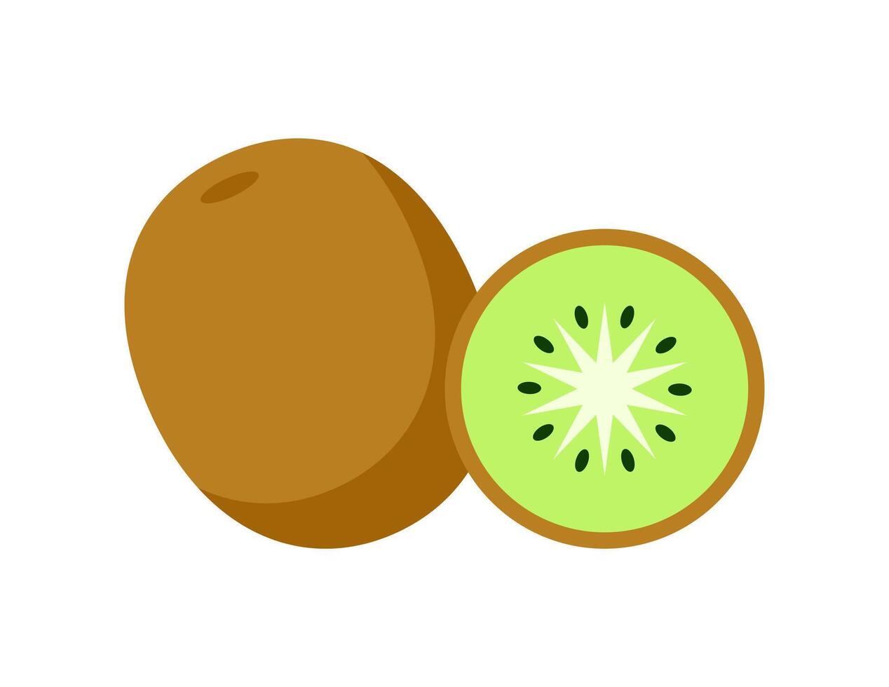kiwi fruit illustration for coloring book template, kiwi for kids worksheet printable vector