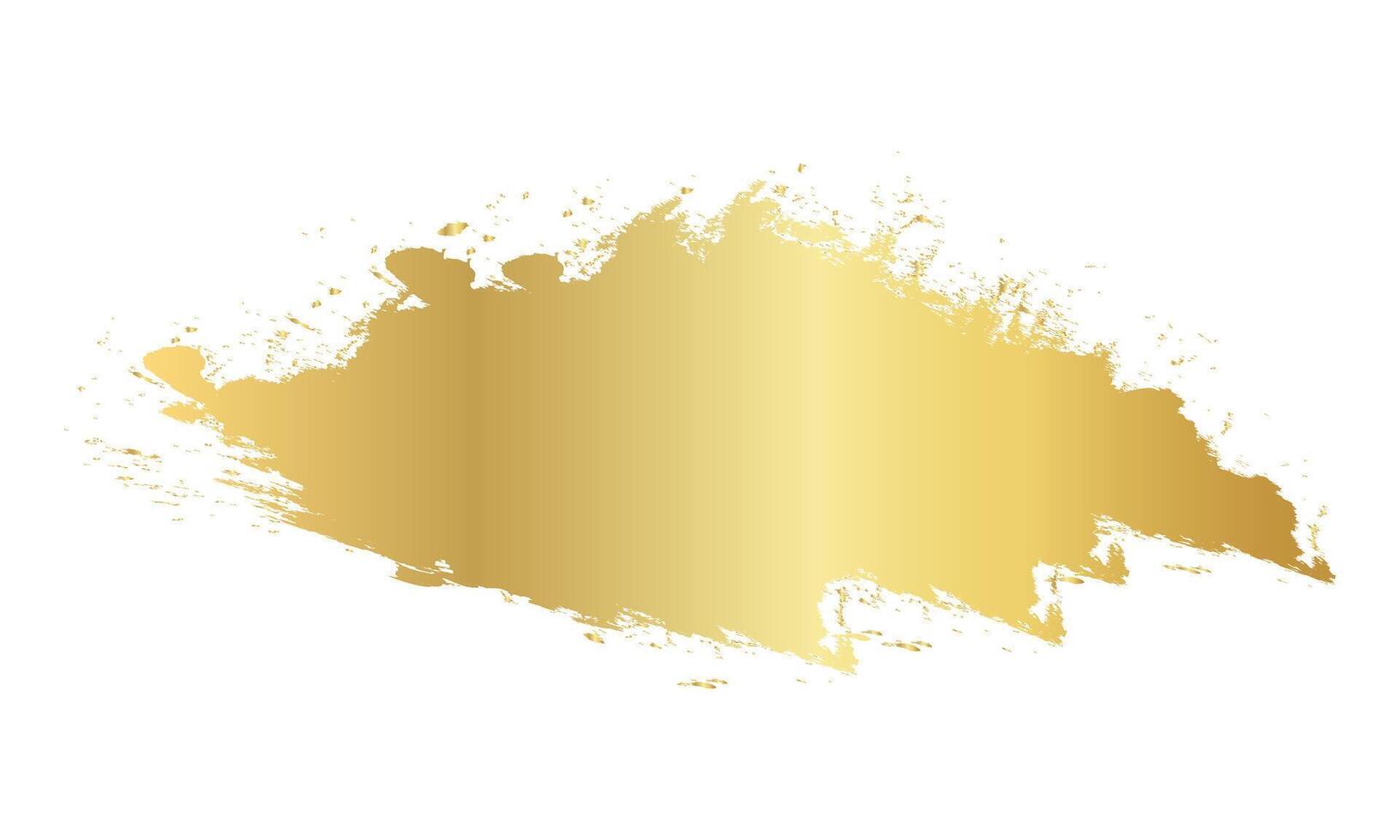 gold brush marks, gold color stain, golden brush texture vector