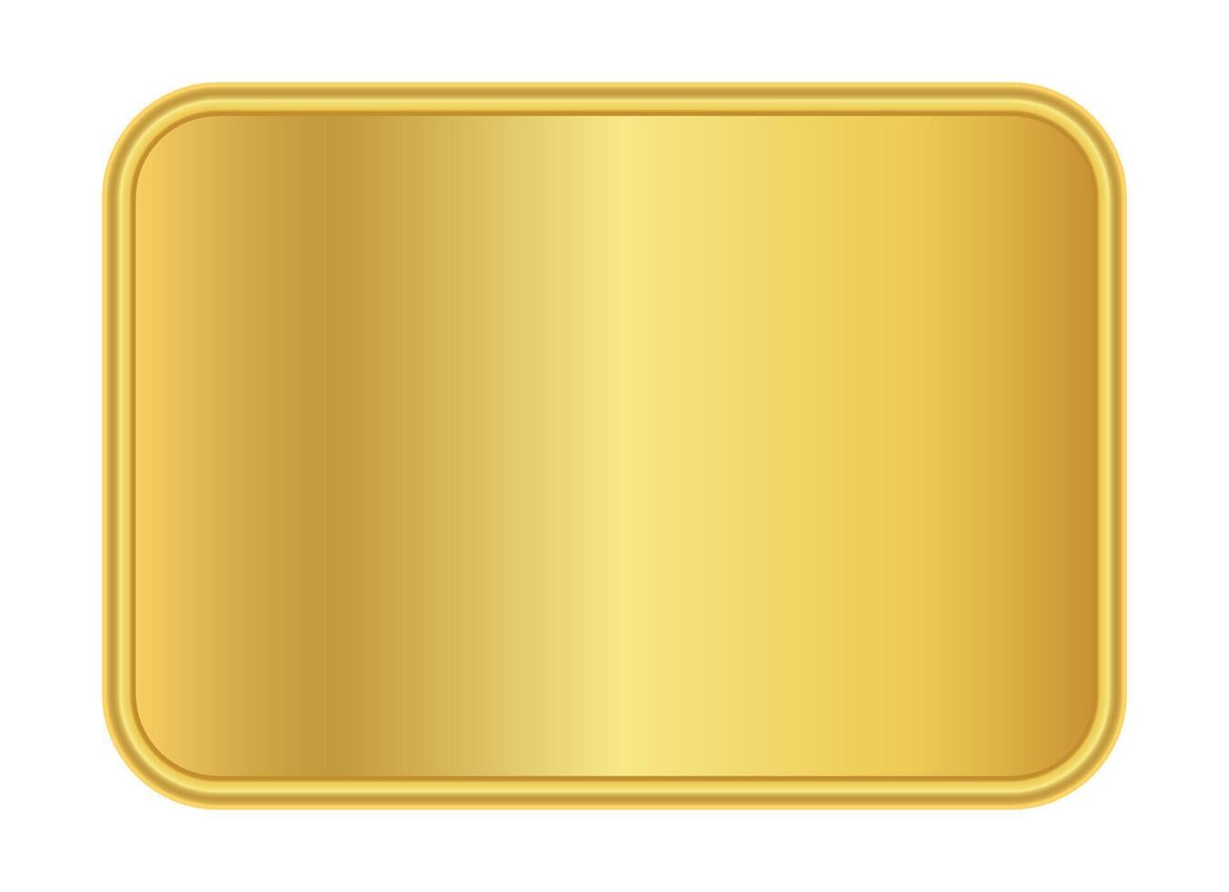 golden label graphic for banner background, luxury golden frame, empty golden name plate vector