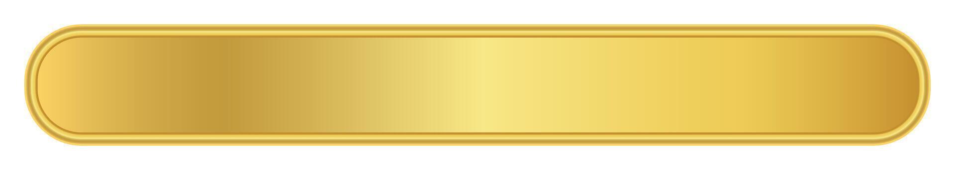 gold label graphic for banner background, luxury gold frame, empty gold name plate vector