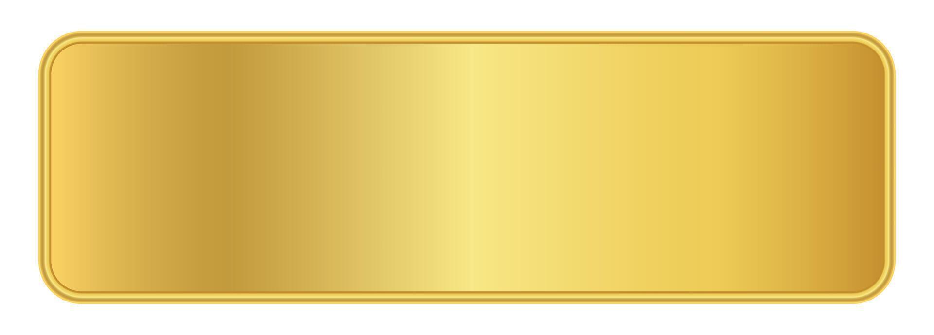 golden label graphic for banner background, luxury golden frame, gold name plate vector