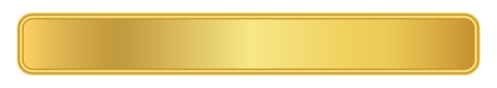 gold label graphic for banner background, luxury golden frame, empty golden name plate vector