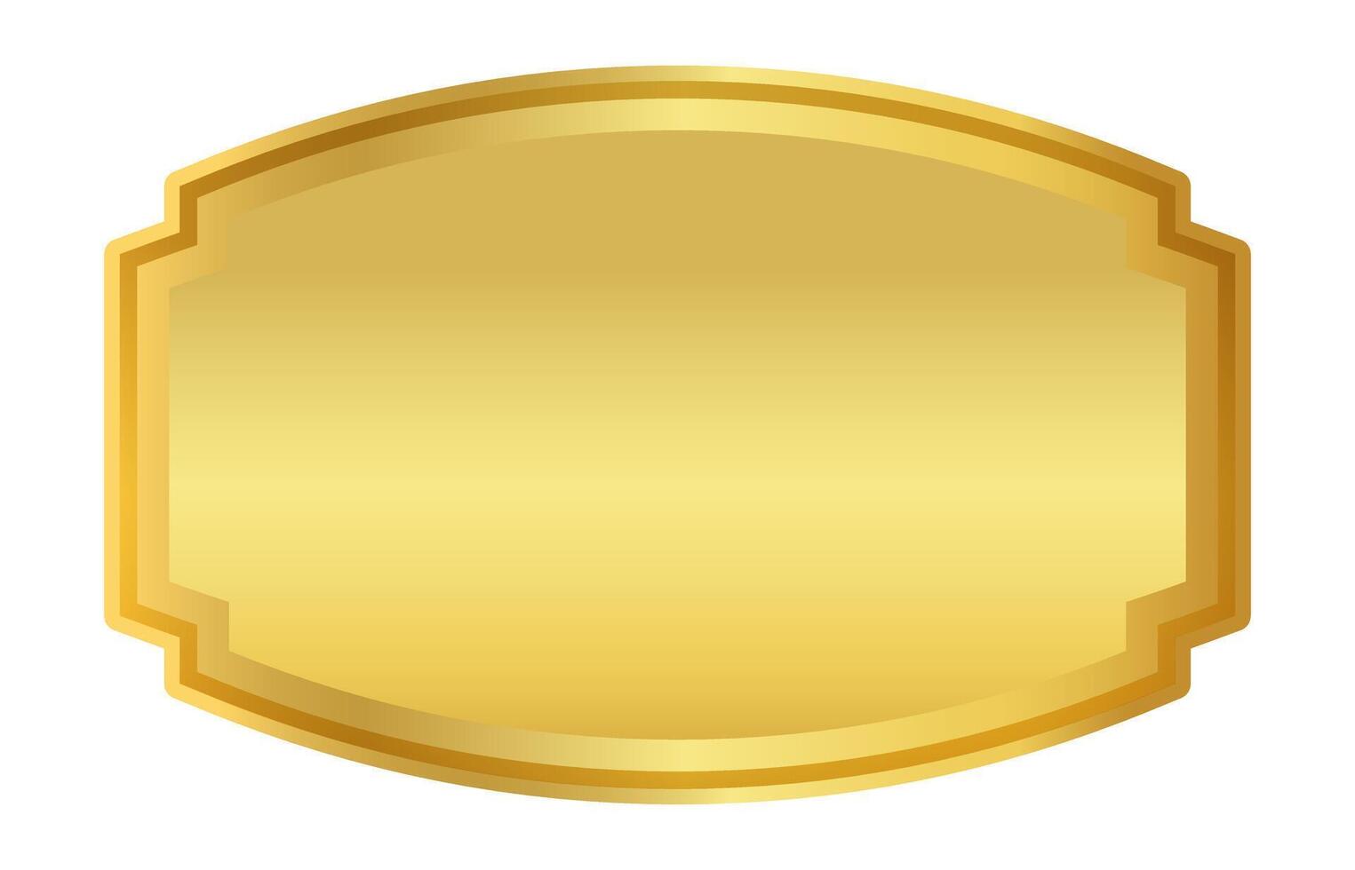 vintage golden label frame, sticker tag gold frame, label of price, badge golden template vector