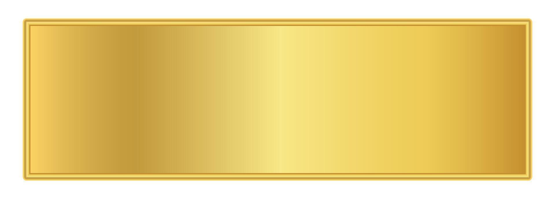 golden label graphic for banner background, luxury gold frame, golden name plate vector