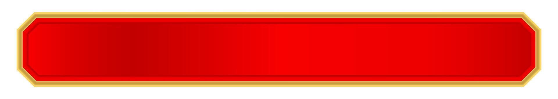 red label for banner, red luxury gold frame, red name plate vector