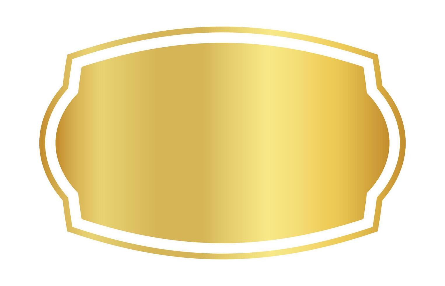 vintage golden label frame, sticker tag gold frame, label of price, badge gold for name card vector