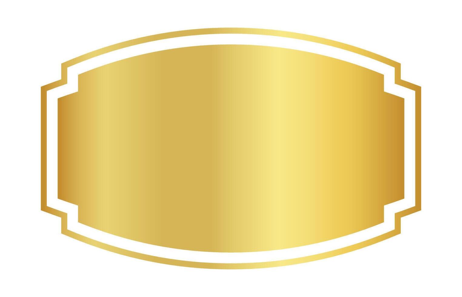 vintage golden label frame, sticker tag gold frame, label of price, badge gold color vector