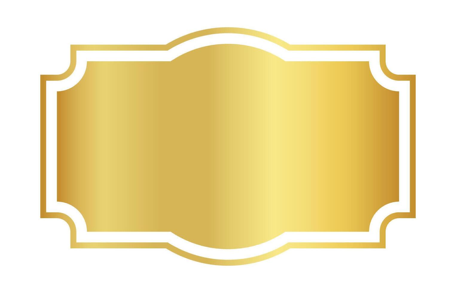 vintage golden label frames, sticker tag gold frame, label of price, badge golden for name card vector