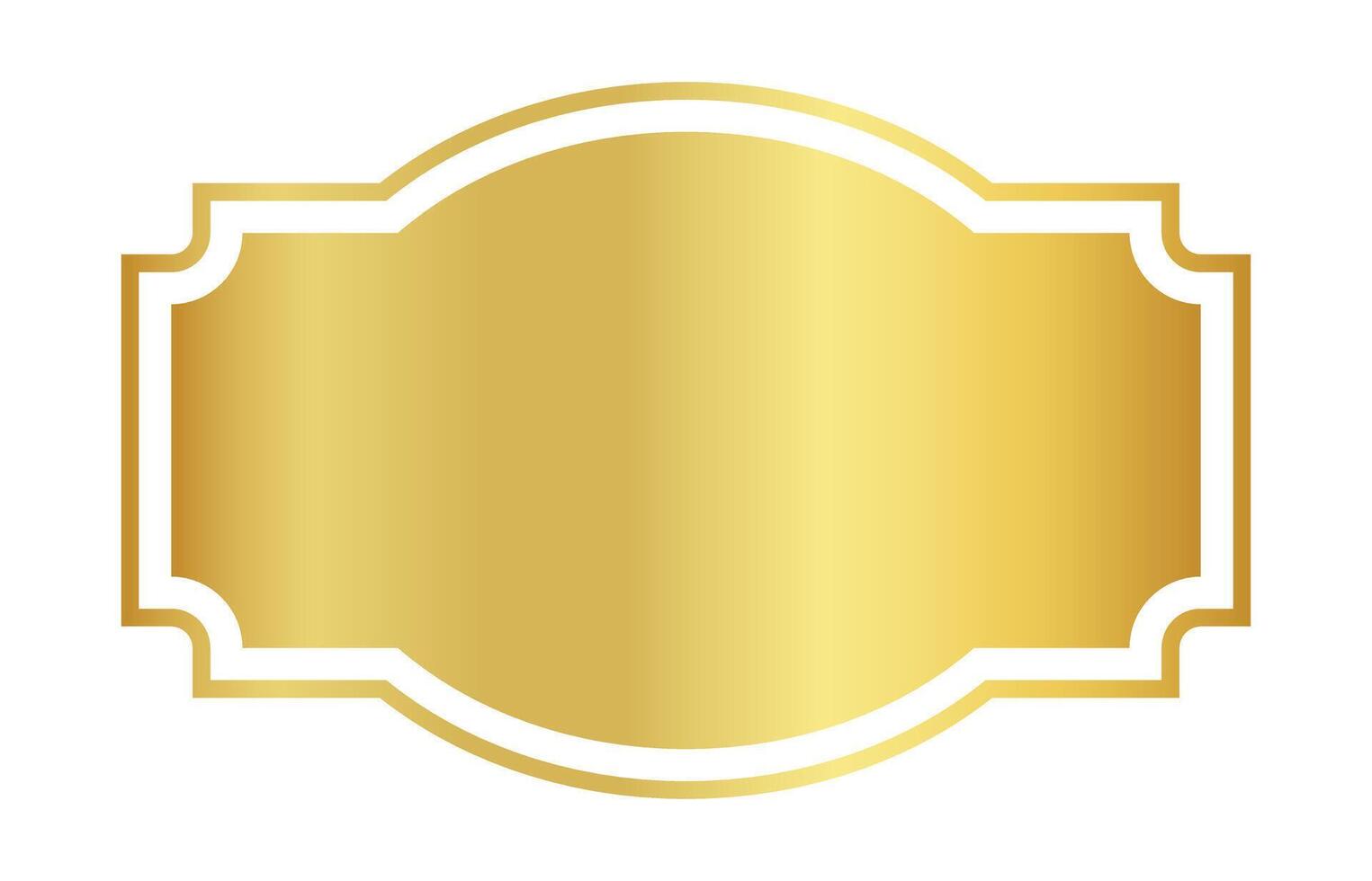vintage golden label frame, sticker tag gold frame, label of price, badge golden for name card vector