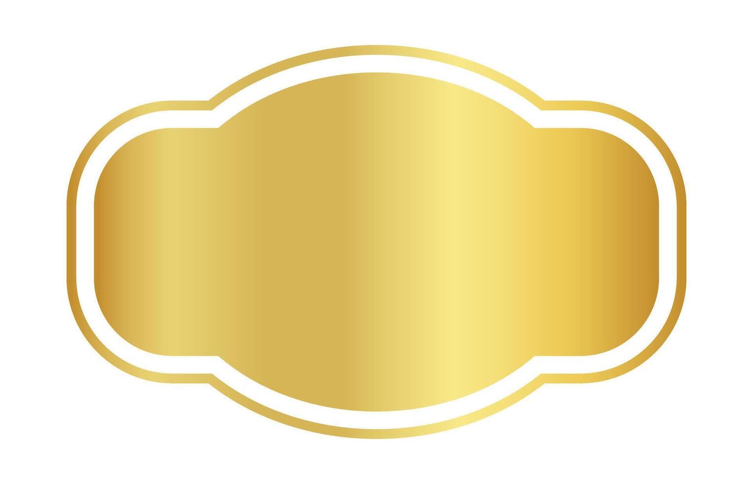 vintage golden label frame, sticker tag gold frame, label of price vector