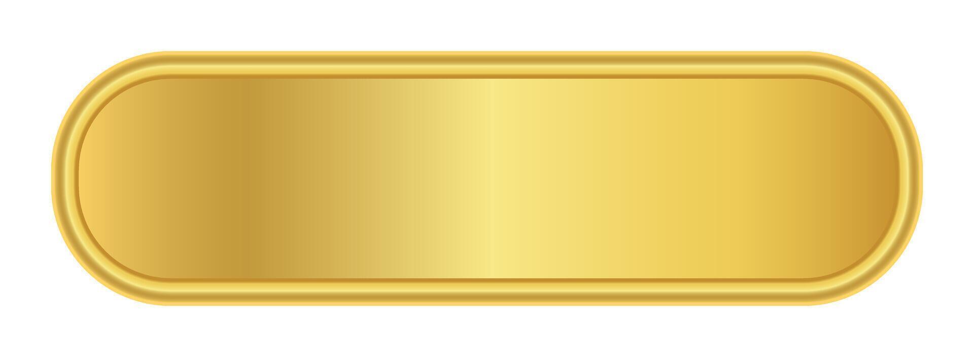 gold label for banner background, luxury gold frame, gold name plate vector