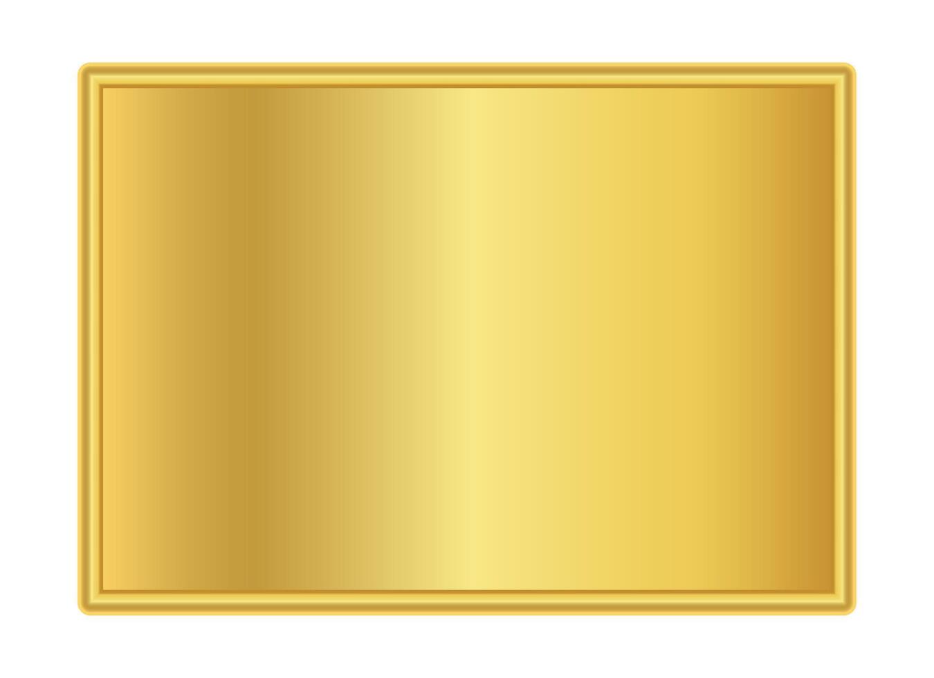 gold label for banner, luxury golden frame, gold name plate vector