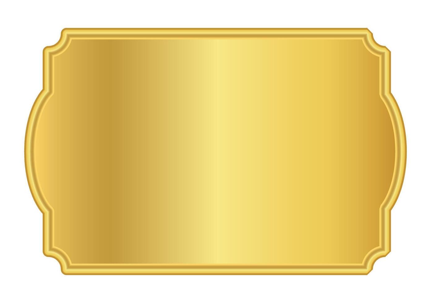 golden label for banner background, luxury golden frame, golden name plate vector