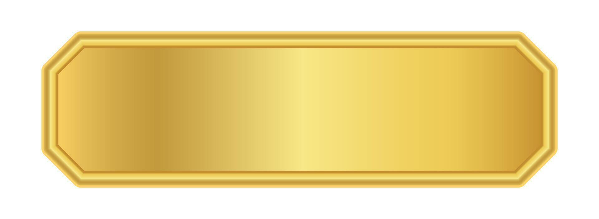 gold label banner, luxury gold frame, golden name plate vector