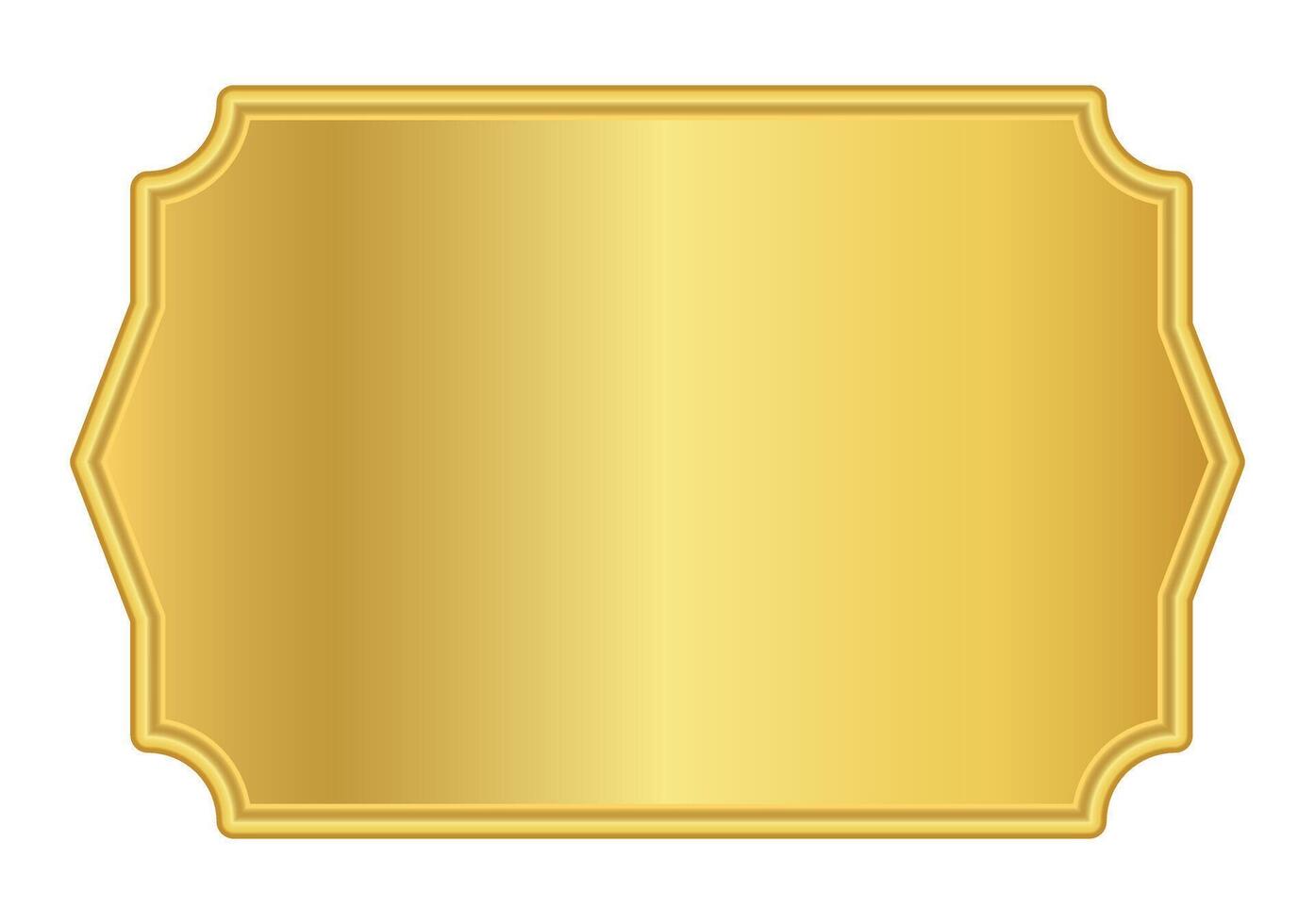 golden label banner, luxury golden frame, gold name plate vector