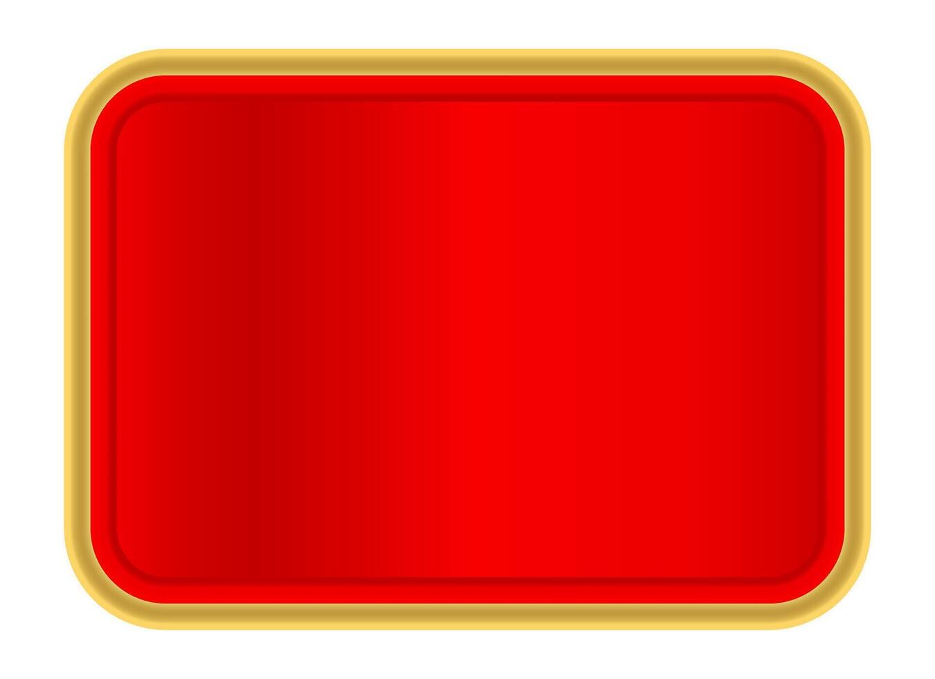 red gold label, red luxury golden frame, red name plate vector