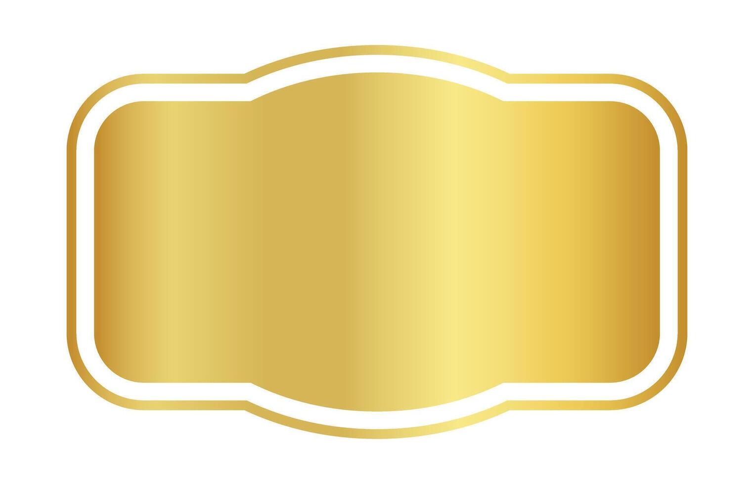 gold label frame, sticker tag gold frame, label of price, badge golden for name card vector