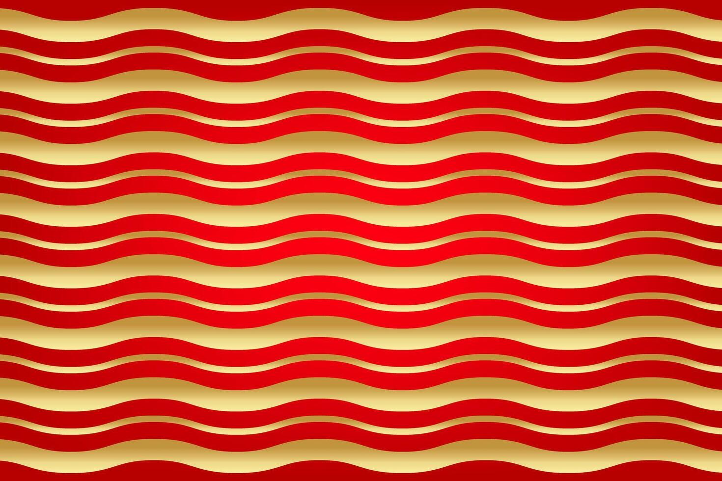 red elegant for background, golden line pattern on red background, waves line gold texture, curve line gold colored on gradient red background vector