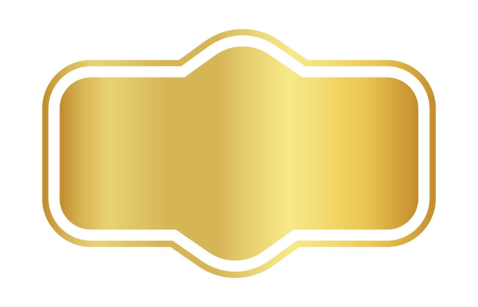 golden label frame, sticker tag gold frame, label of price, badge golden for name card vector