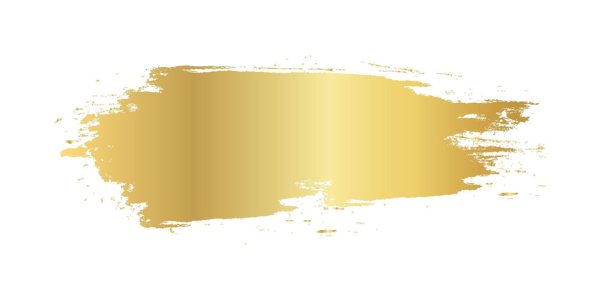 gold brush marks, gold color stain, golden brush stroke, golden texture vector
